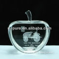 Apple Shape with Nice 3D Laser Etched Crystal